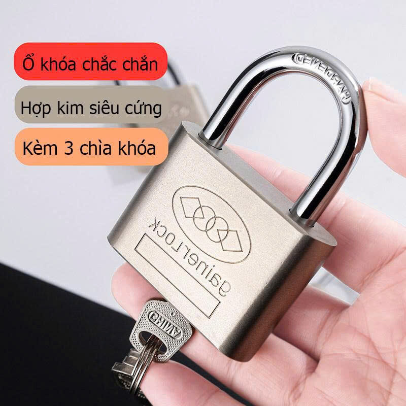Ổ KHOÁ THƯỜNG GAINER 50MM 3 CHÌA 3 Ổ KHOÁ THƯỜNG GAINER 50MM 3 CHÌA - Ảnh 3