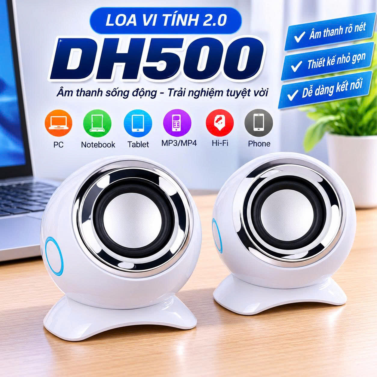 LOA VI TÍNH 2.0 DH500 6 4 258