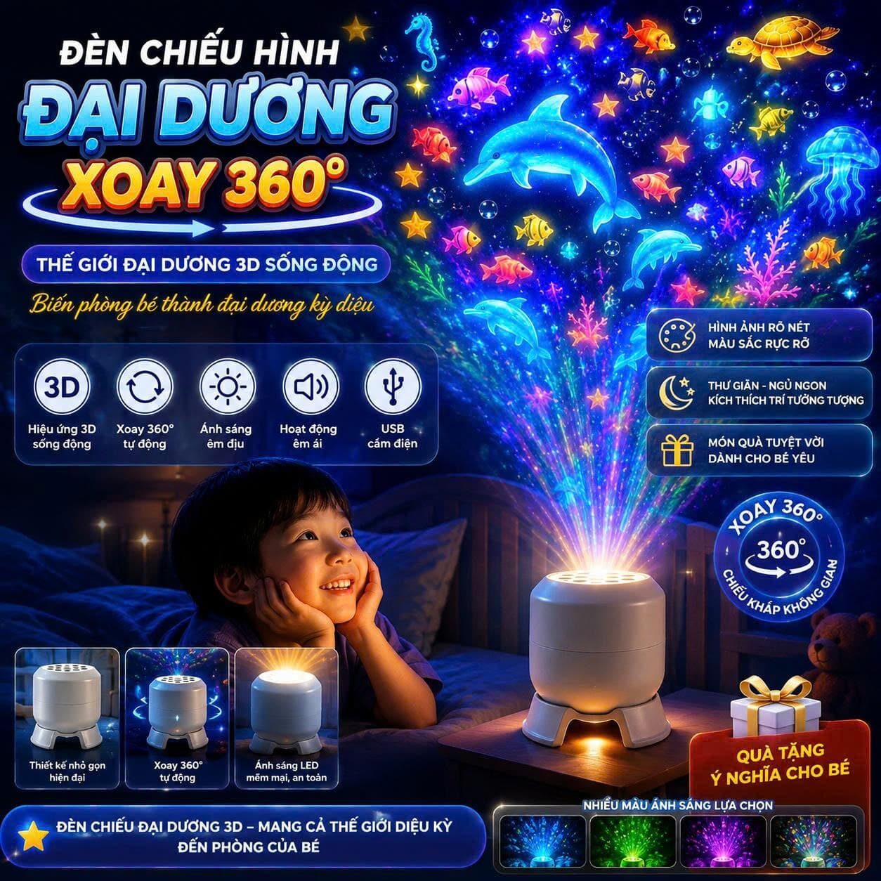 ĐÈN CHIẾU HÌNH ĐẠI DƯƠNG 3D