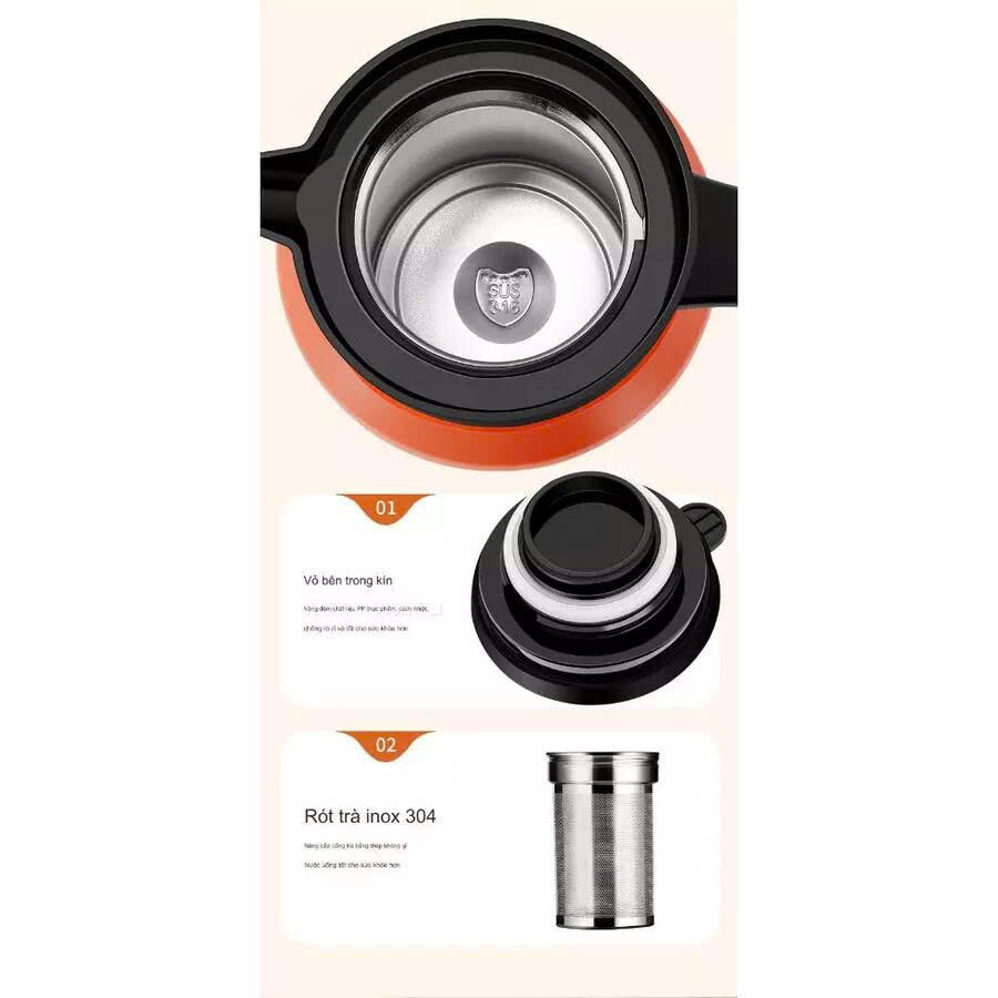 BÌNH PHA TRÀ GIỮ NHIỆT 1500ML 4 BÌNH PHA TRÀ GIỮ NHIỆT 1500ML - Ảnh 4