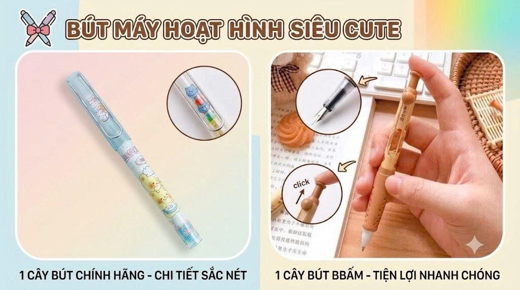 BÚT MÁY NGÒI EF CHO BÉ 5 BÚT MÁY NGÒI EF CHO BÉ - Ảnh 5