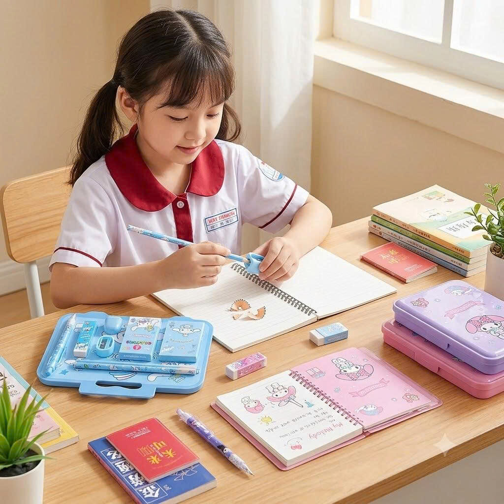 BỘ DỤNG CỤ HỌC TẬP 8 MÓN 2 BỘ DỤNG CỤ HỌC TẬP 8 MÓN - Ảnh 2