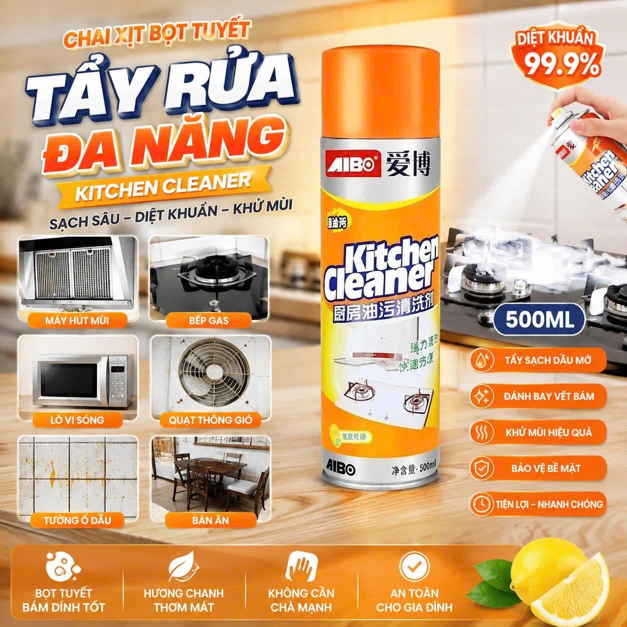 CHAI TẨY RỬA NHÀ BẾP 500ML