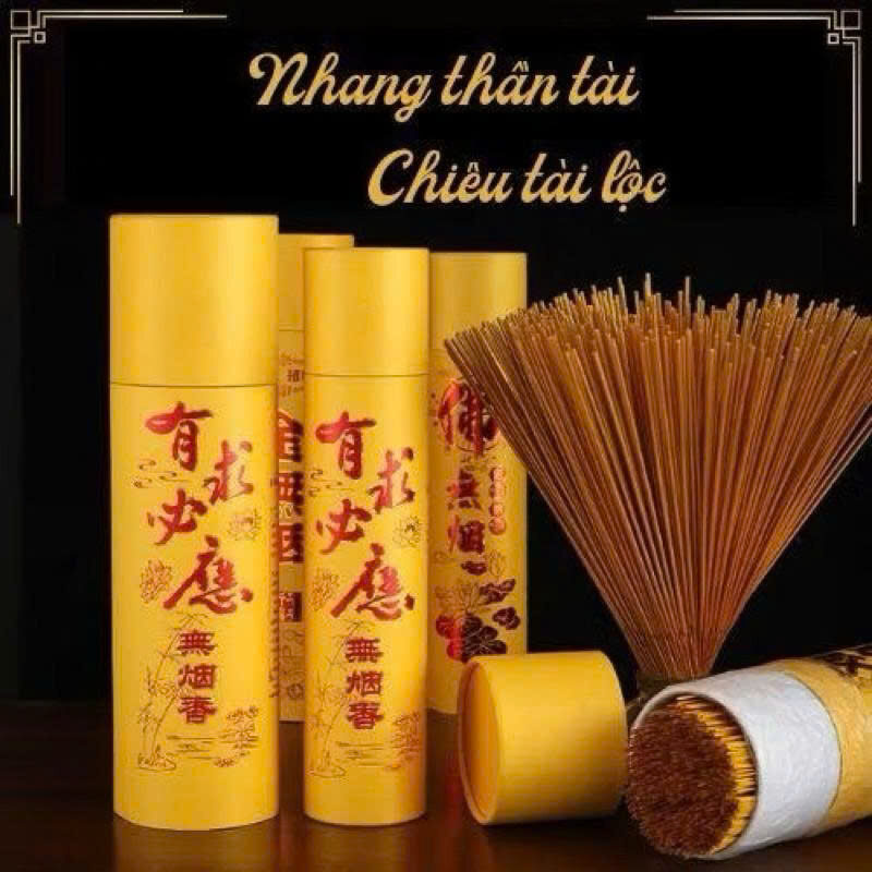 HỘP 300 CÂY NHANG THẦN TÀI CUỘN TRÒN THƠM- ÍT KHÓI 8 4 91