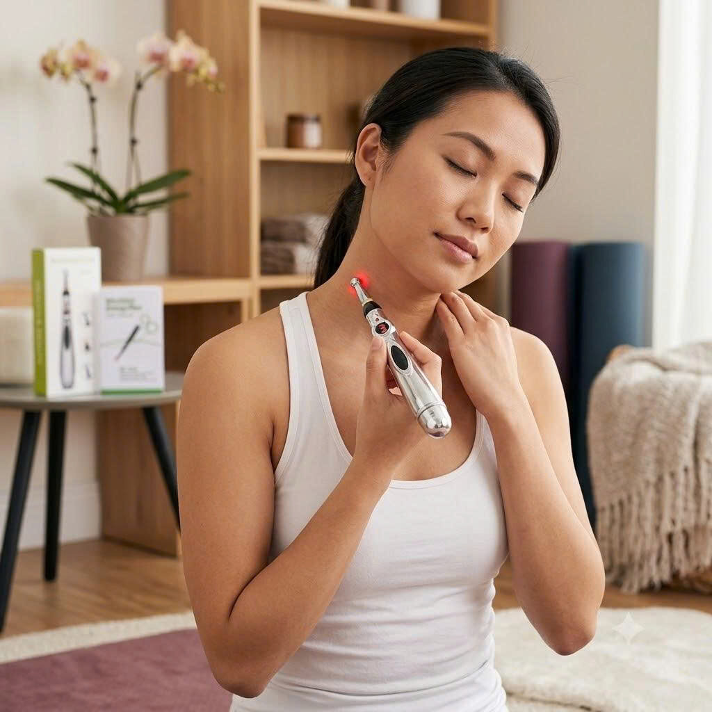 BÚT MASSAGE BẤM HUYỆT CHÂM CỨU 4 BÚT MASSAGE BẤM HUYỆT CHÂM CỨU - Ảnh 4