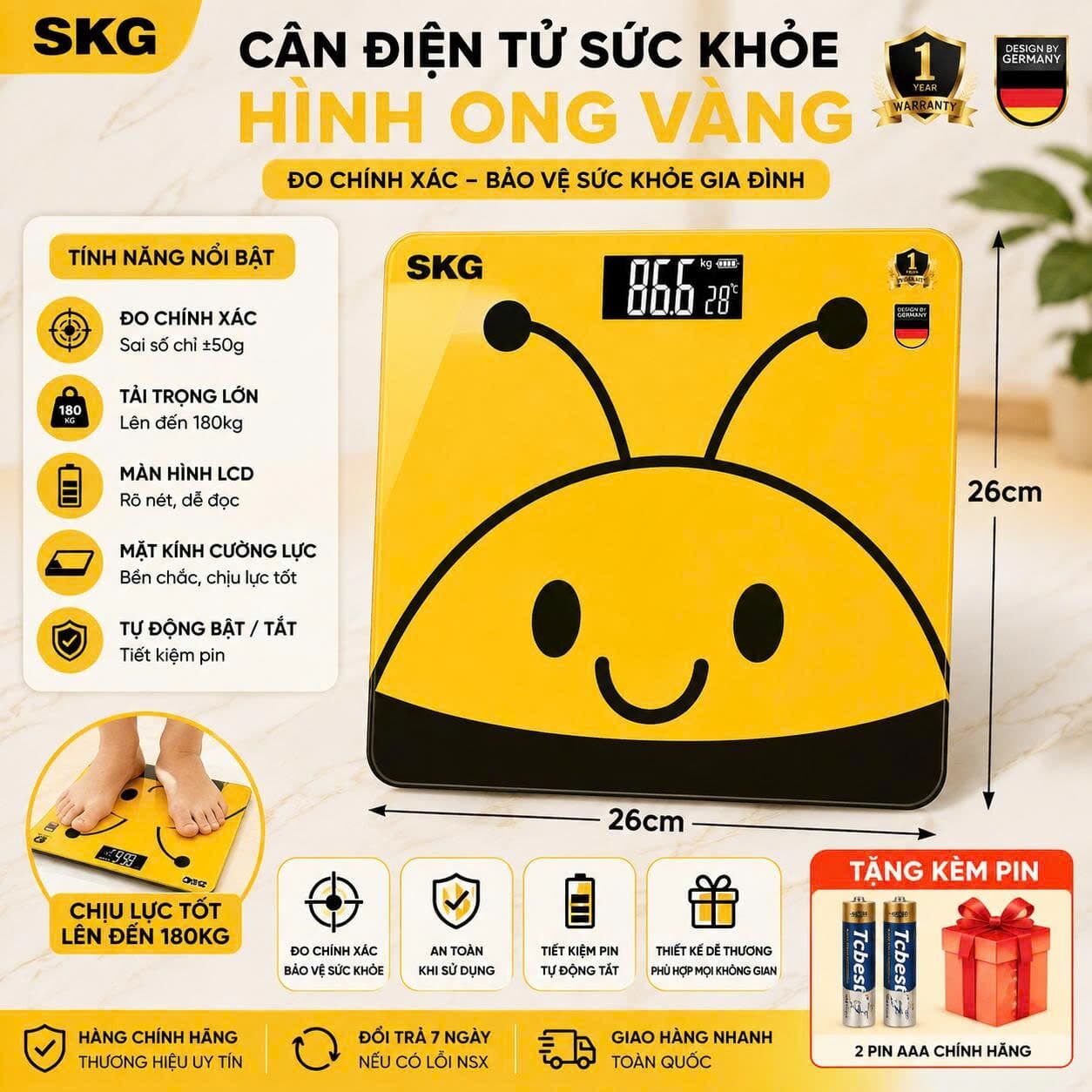 CÂN SK ĐIỆN TỬ HÌNH ONG VÀNG (180KG) 1 CÂN SK ĐIỆN TỬ HÌNH ONG VÀNG (180KG)