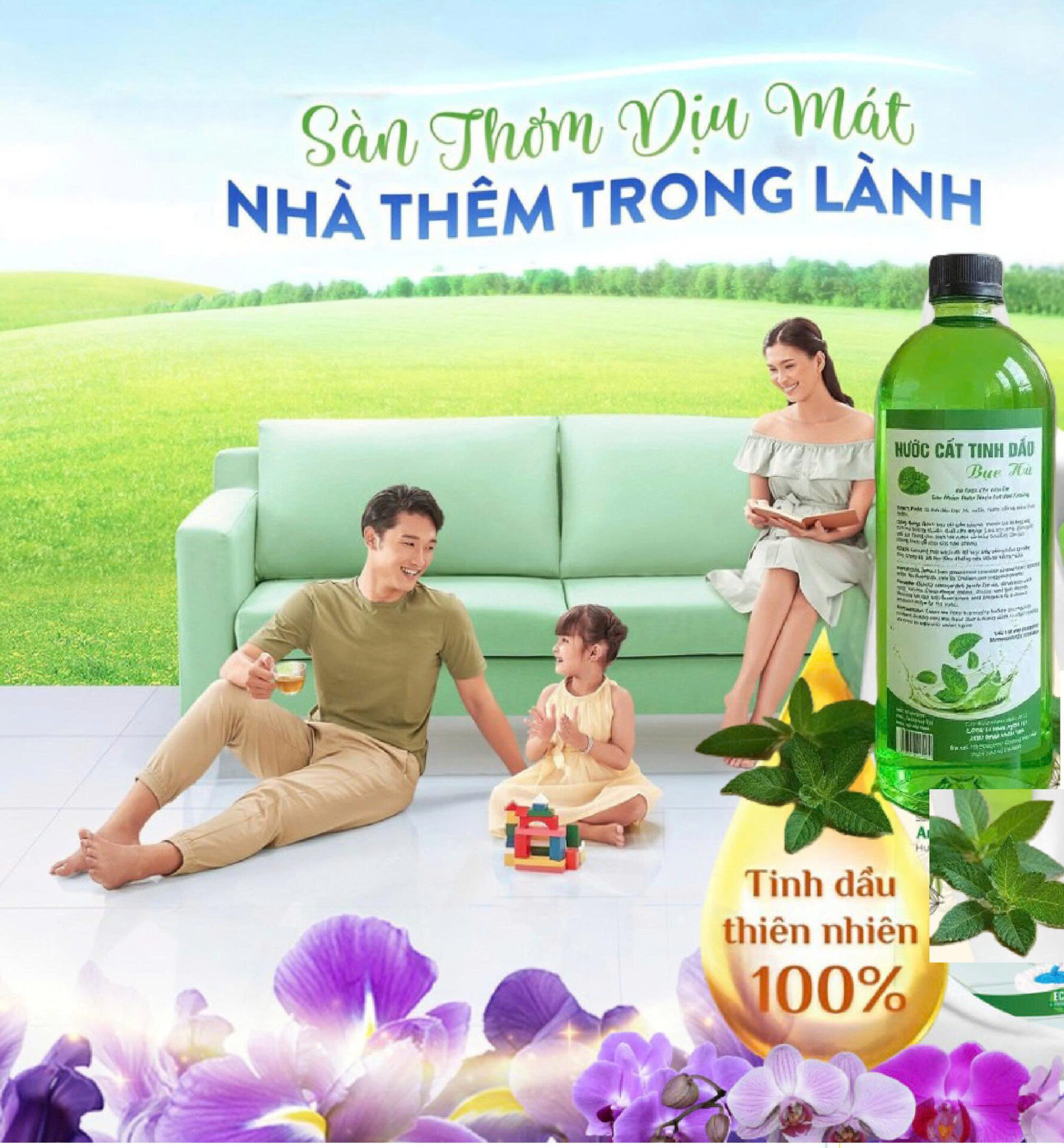 NƯỚC CẤT LAU SÀN TINH DẦU CHANH XẢ/ BẠC HÀ 1000ML 4 5 250 x 250 4