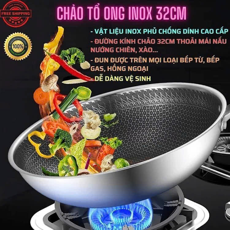 CHẢO TÔ ONG SÂU LÒNG 32CM CÁN DÀI 5 CHẢO TÔ ONG SÂU LÒNG 32CM CÁN DÀI - Ảnh 5