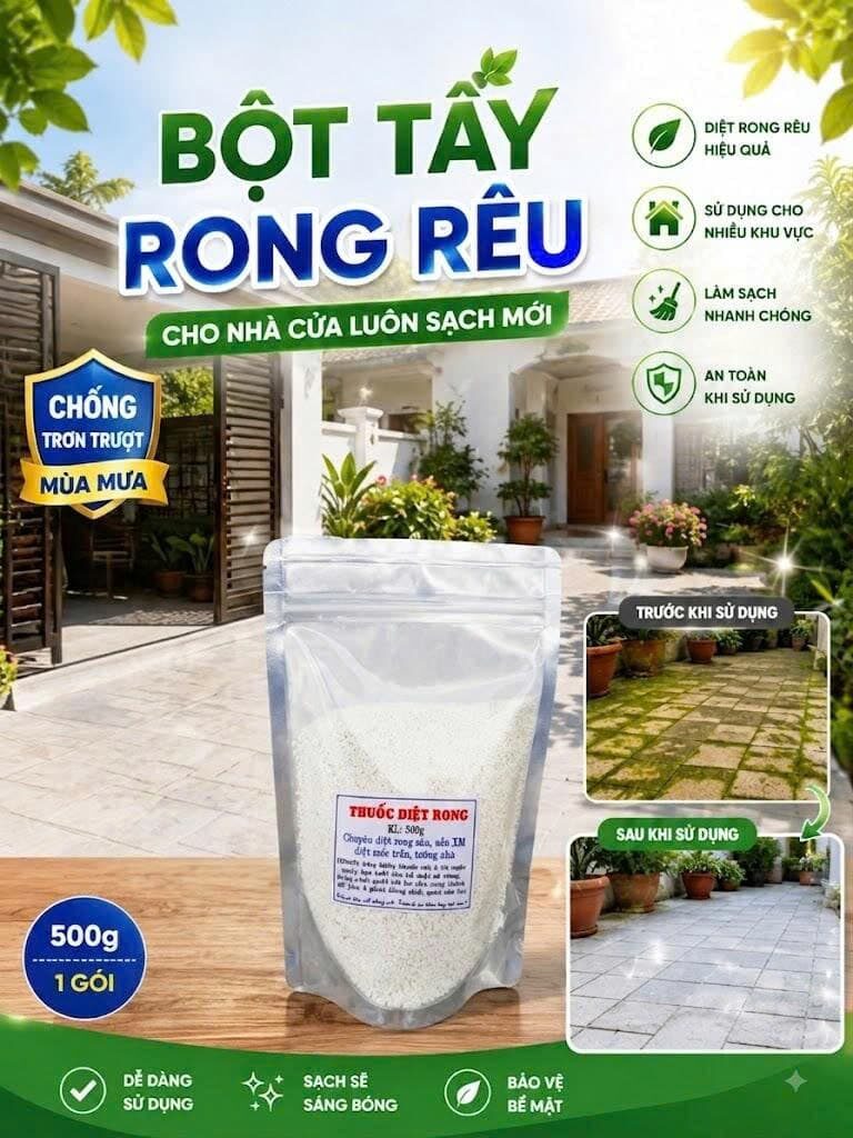 BỘT TẨY RONG RÊU 450G