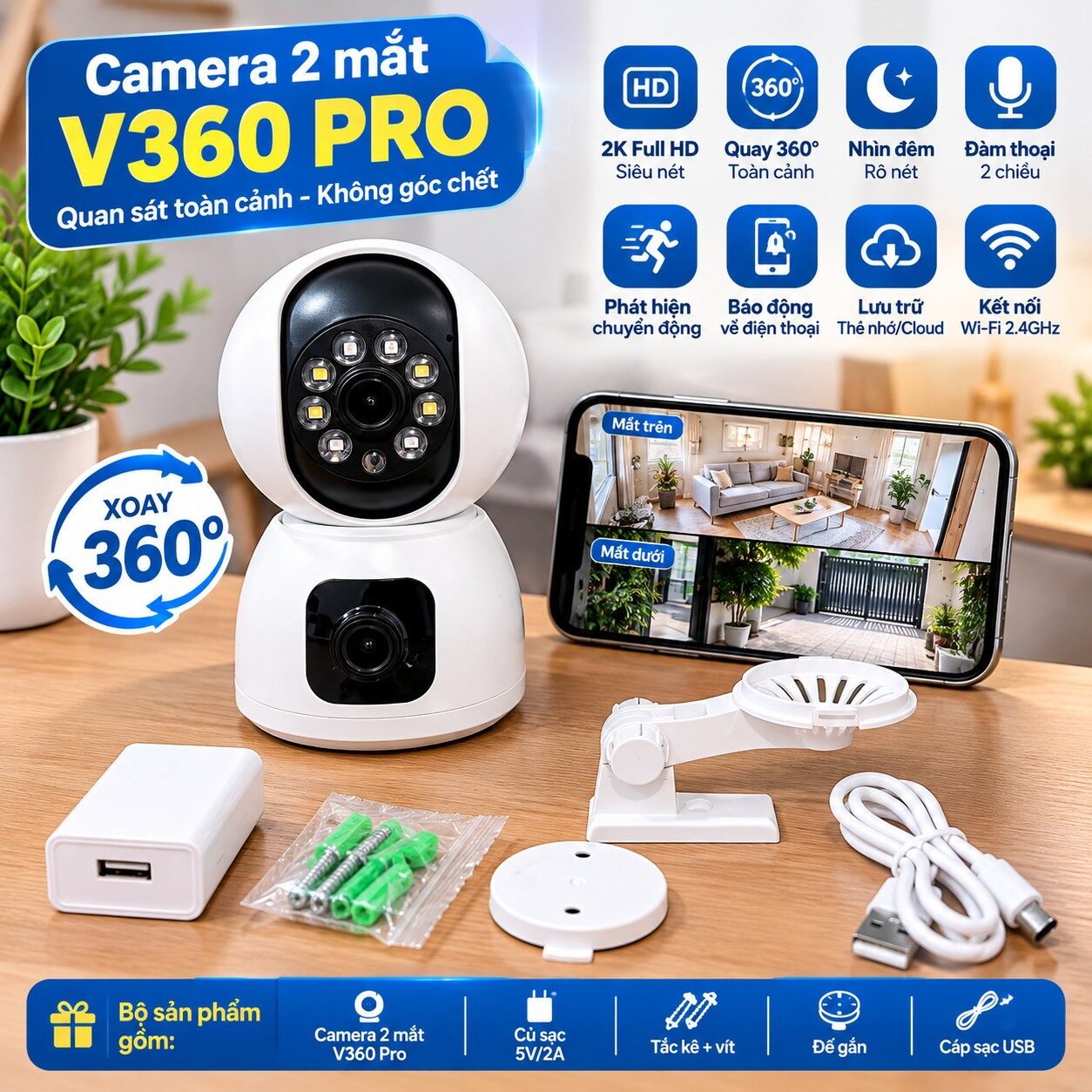 CAMERA 2 MẮT V360 PRO