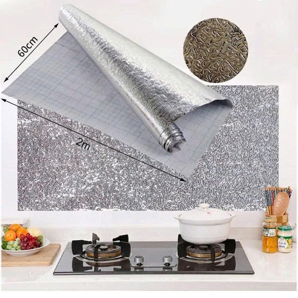 GIẤY BẠC DÁN BẾP CÁCH NHIỆT 2M 2 GIẤY BẠC DÁN BẾP CÁCH NHIỆT 2M - Ảnh 2