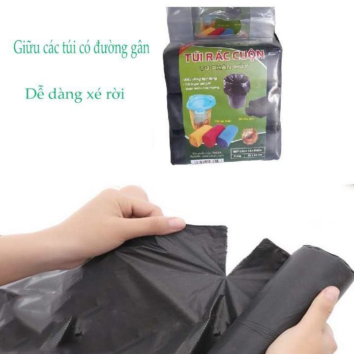 SET 3 TÚI ĐỰNG RÁC TỰ HỦY (SIZE 55 X 65CM) 3 SET 3 TÚI ĐỰNG RÁC TỰ HỦY (SIZE 55 X 65CM) - Ảnh 3