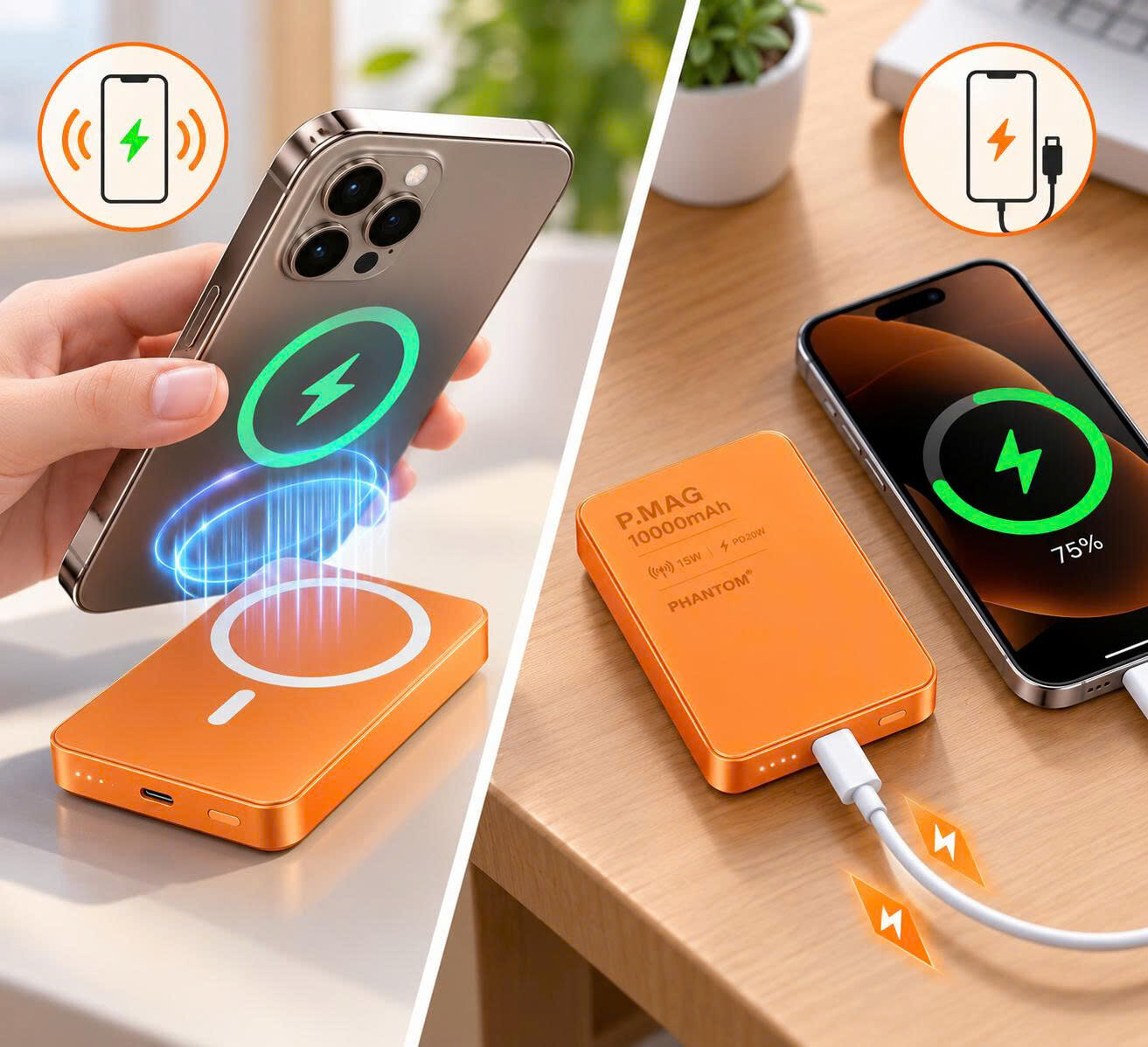 PIN SẠC DỰ PHÒNG KHÔNG DÂY P66 10.000MAH 4 PIN SẠC DỰ PHÒNG KHÔNG DÂY P66 10.000MAH - Ảnh 4