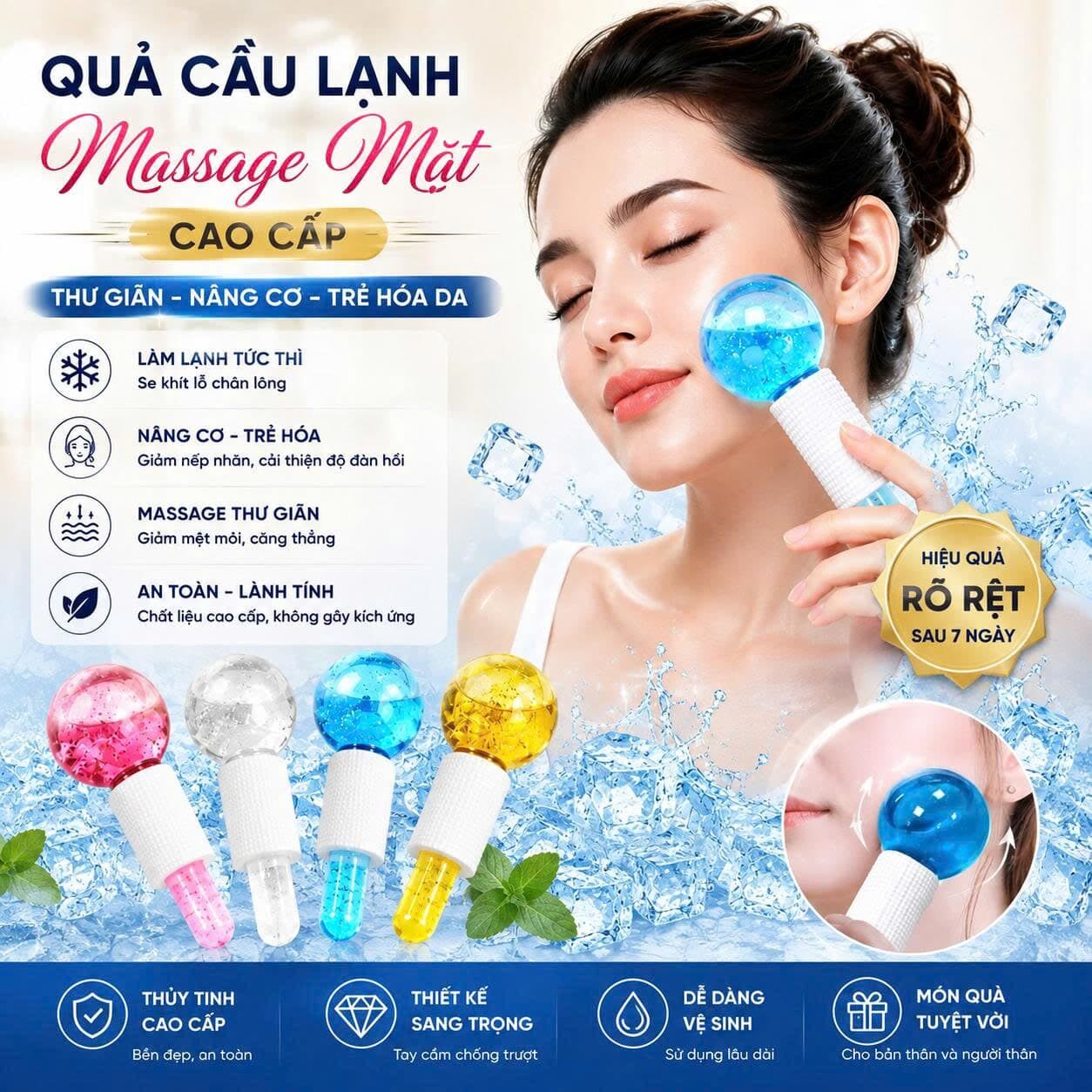 QUẢ CẦU LẠNH MASSAGE MẶT