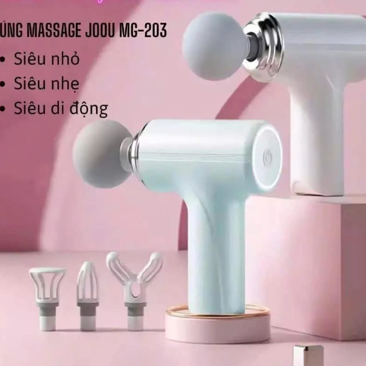 SÚNG MASSAGE CẦM TAY MINI 4 ĐẦU MG-203