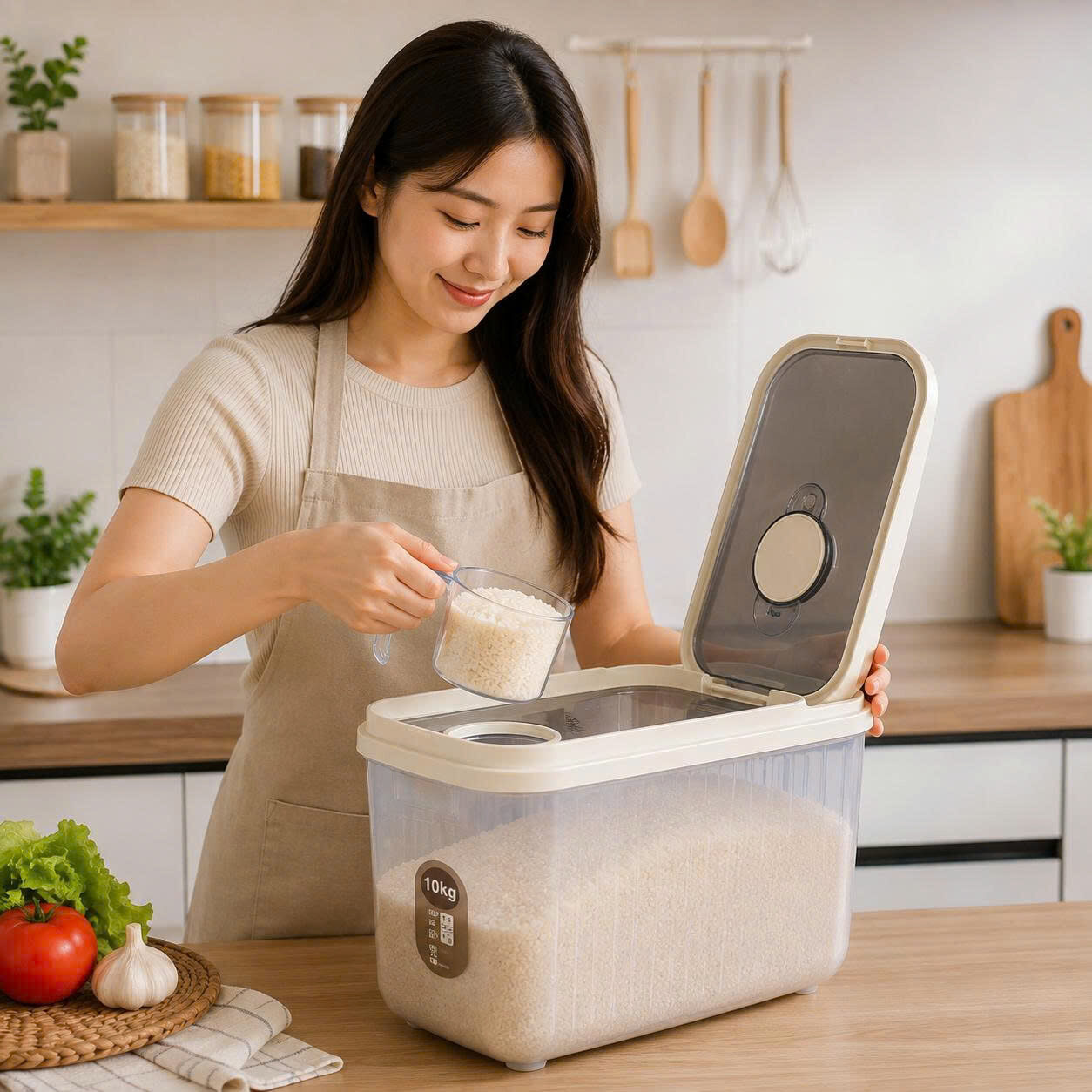 THÙNG ĐỰNG GẠO THÔNG MINH 10KG TIỆN LỢI 4 THÙNG ĐỰNG GẠO THÔNG MINH 10KG TIỆN LỢI - Ảnh 4