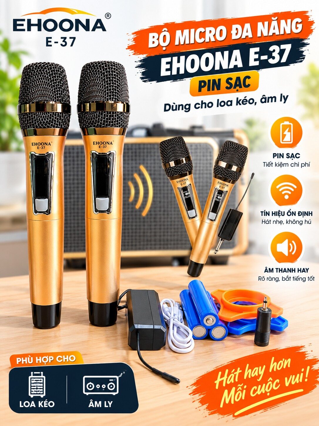 MICRO ĐA NĂNG EHOONA E-37 PIN SẠC