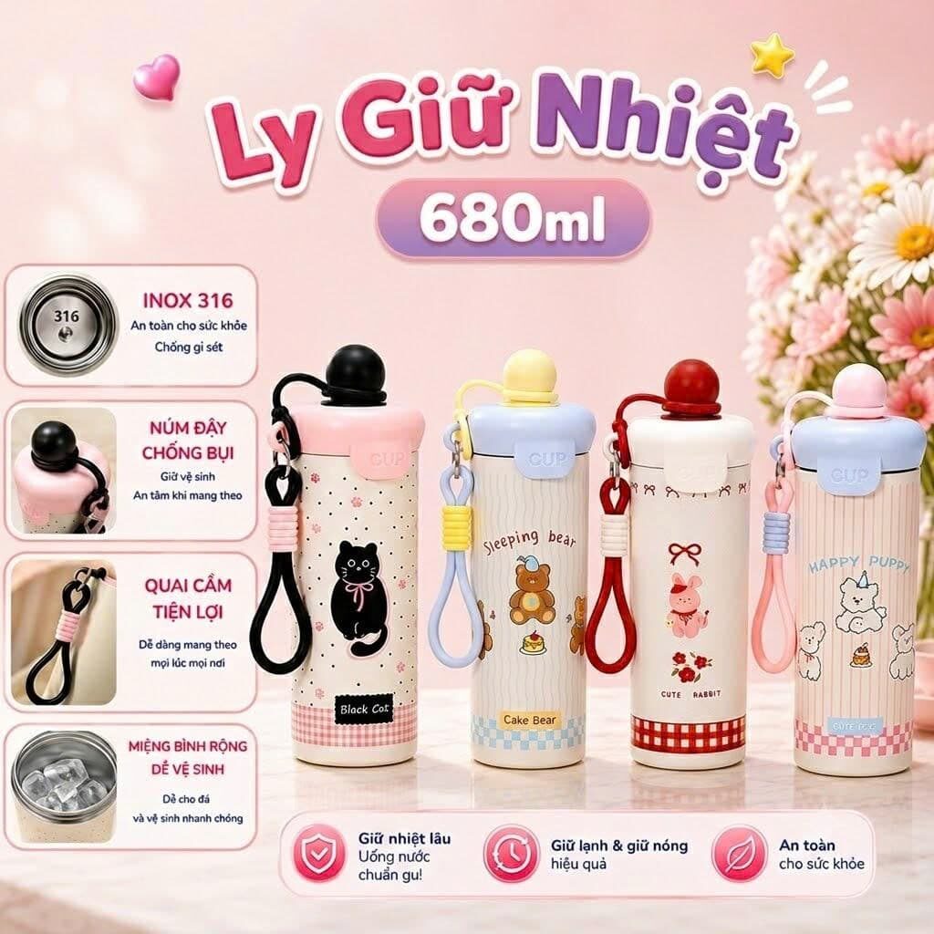 LY GIỮ NHIỆT 5D 650ML CÓ DÂY TREO 1 LY GIỮ NHIỆT 5D 650ML CÓ DÂY TREO