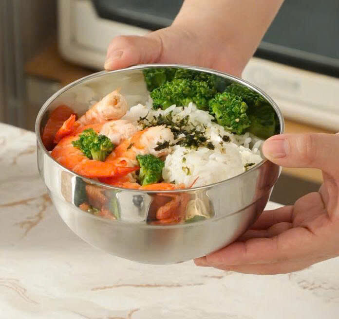 CHÉN INOX CÓ NGẤN 14CM 5 CHÉN INOX CÓ NGẤN 14CM - Ảnh 5