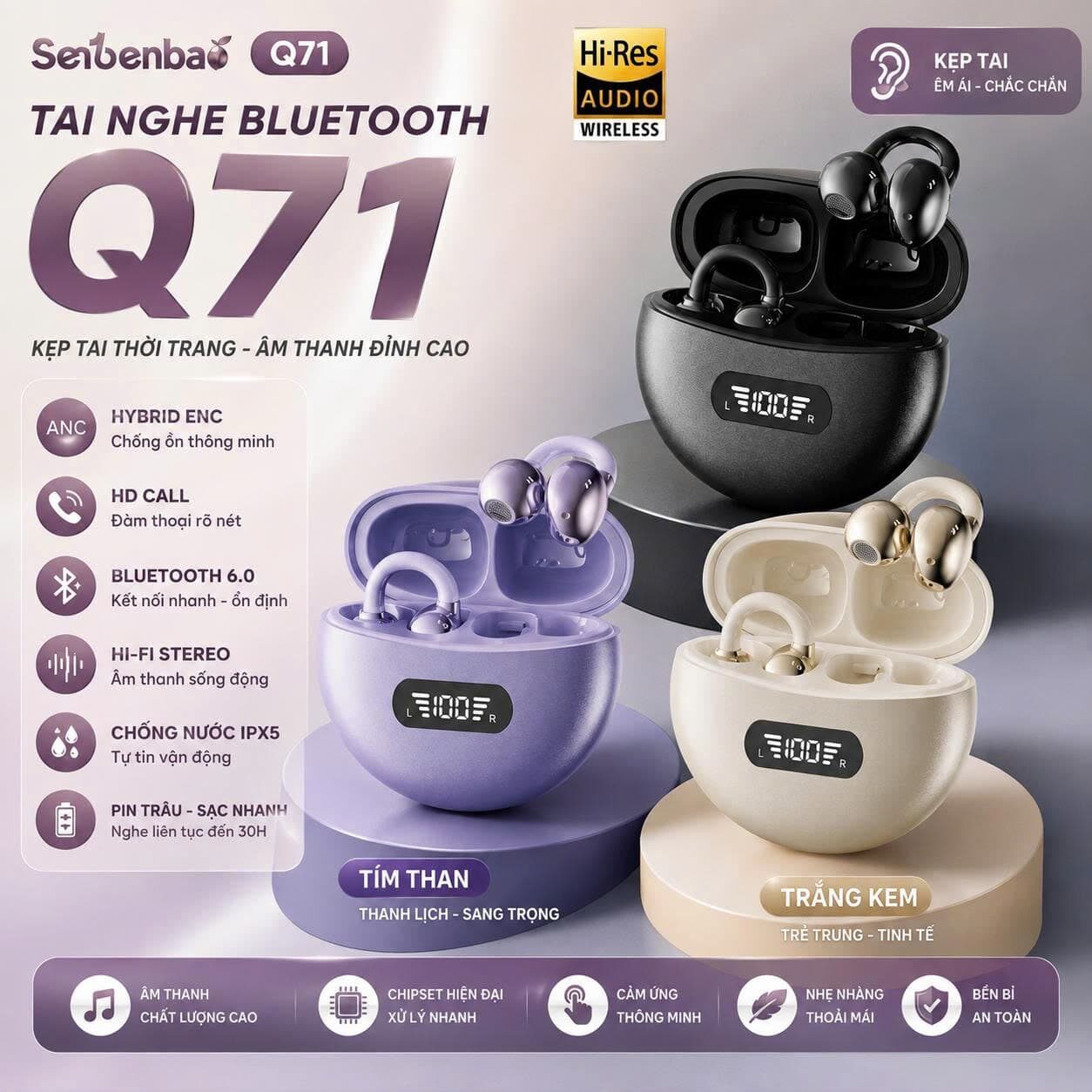 TAI NGHE BLUETOOTH TAHADA Q71