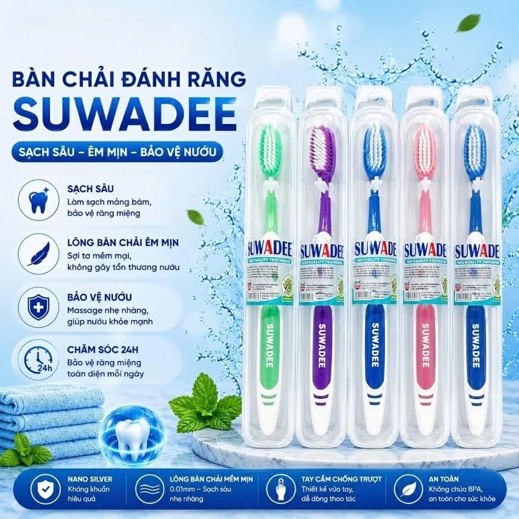 BÀN CHẢI ĐÁNH RĂNG THÁI SUWADEE 1 BÀN CHẢI ĐÁNH RĂNG THÁI SUWADEE