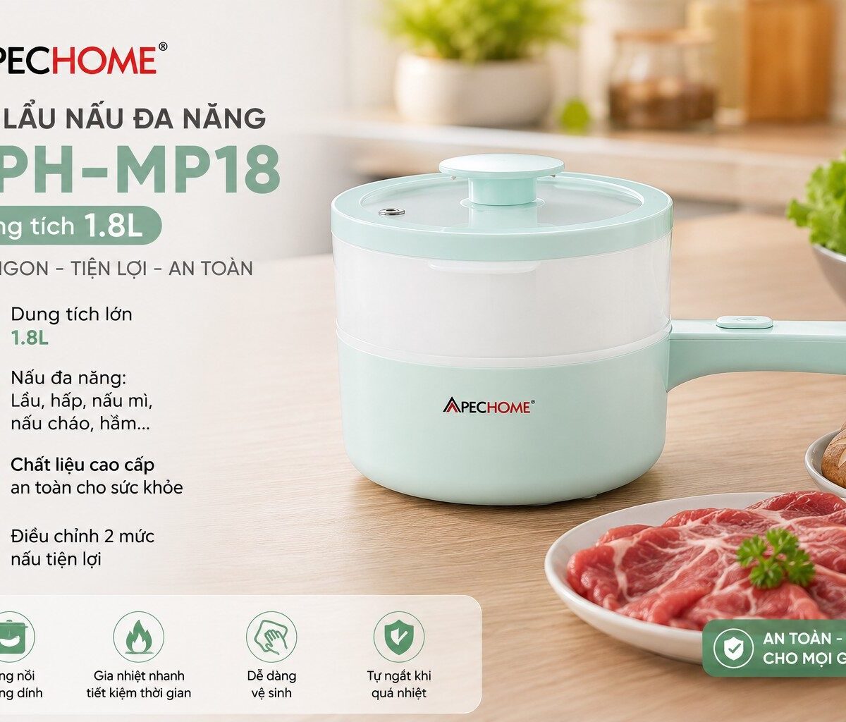 NỒI LẪU TAY CÂM APECHOME APH MP18 (1.8L)