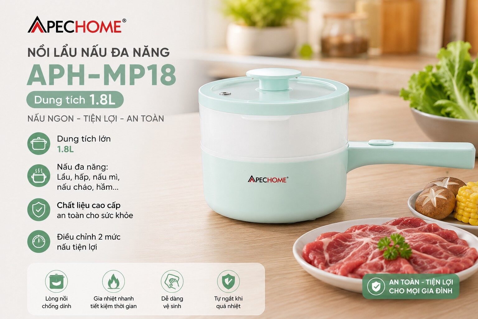 NỒI LẪU TAY CÂM APECHOME APH MP18 (1.8L)