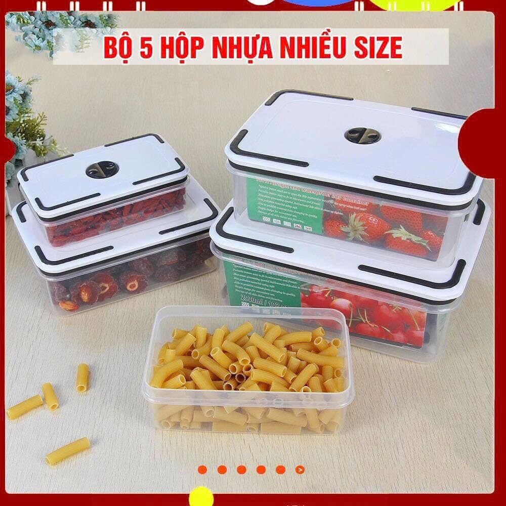 COMBO 5 HỘP NHỰA VUÔNG TỦ LẠNH