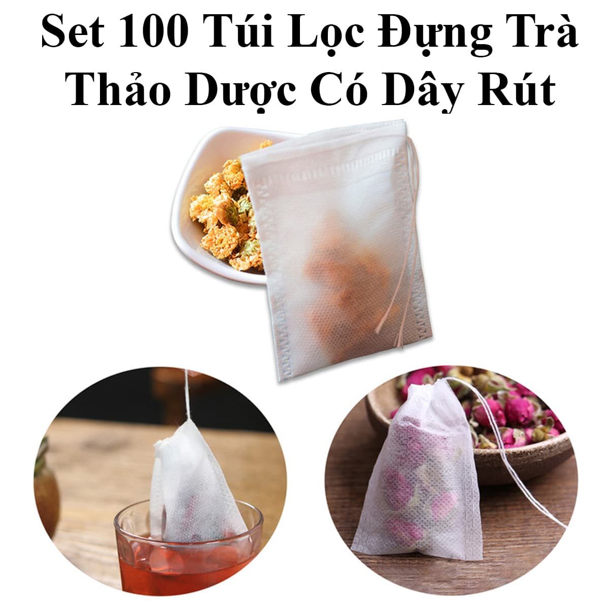 SET 100 TÚI LỌC TRÀ (5 x 7cm)