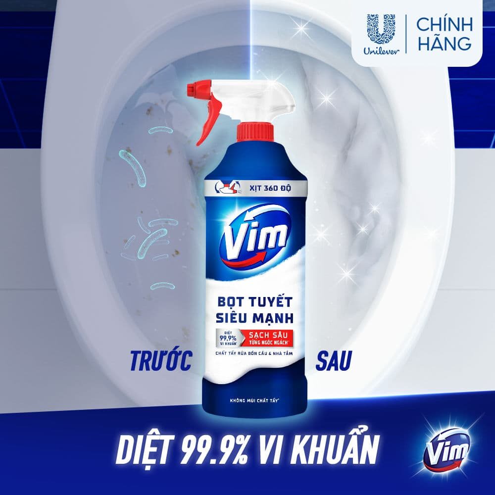CHAI TẨY VIM BỌT TUYẾT SIÊU MẠNH 500ML