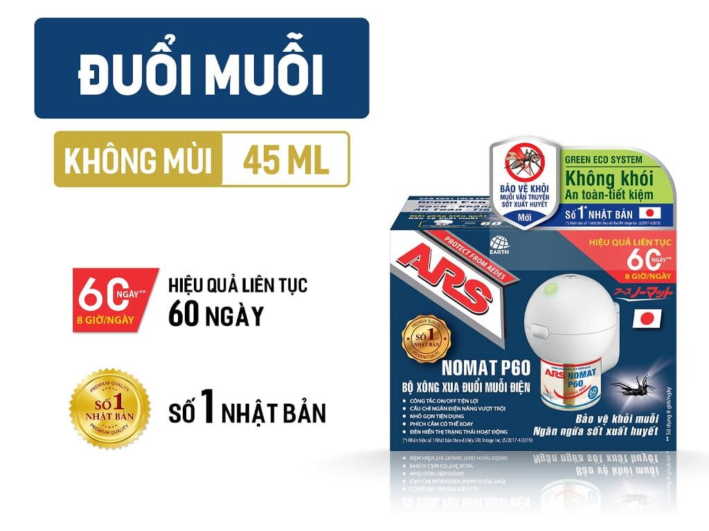 BỘ XÔNG TINH DẦU ĐUỔI MUỖI ARS 45ML