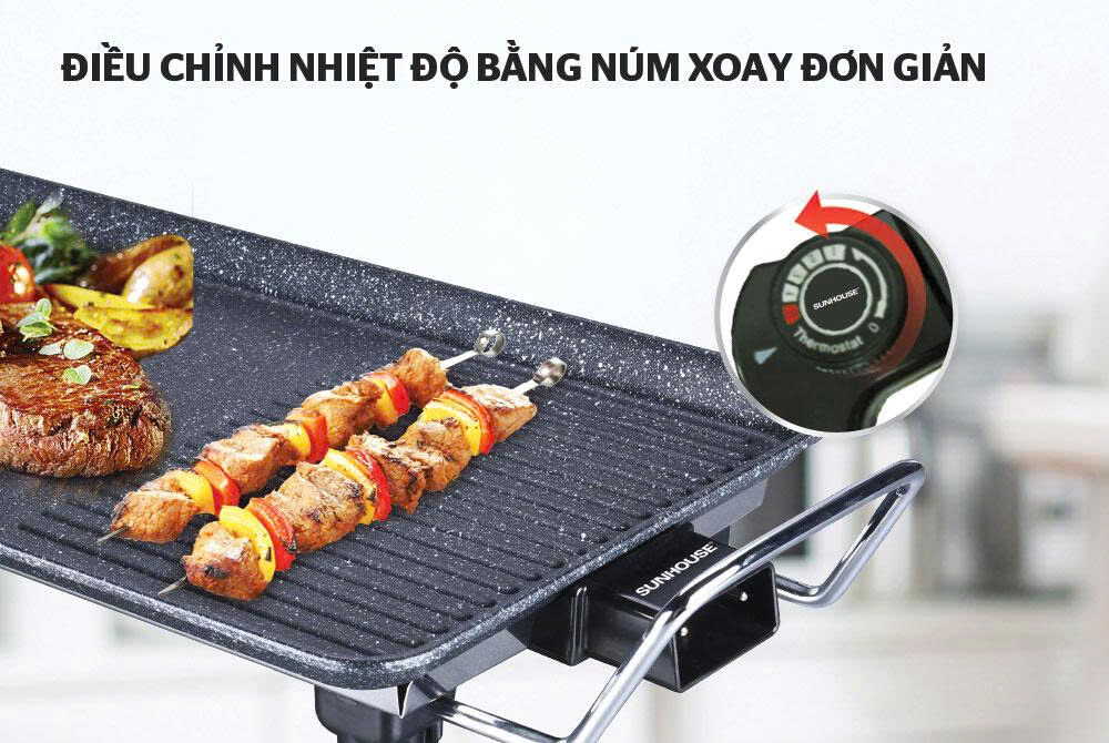 BẾP NƯỚNG ĐIỆN SUNHOUSE 4067 2 BẾP NƯỚNG ĐIỆN SUNHOUSE 4067 - Ảnh 2