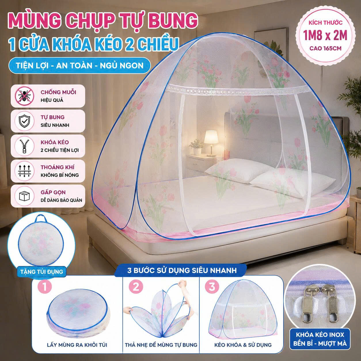 MÙNG CHỤP TỰ BUNG TRÒN 1M8 2 MÙNG CHỤP TỰ BUNG TRÒN 1M8 - Ảnh 2