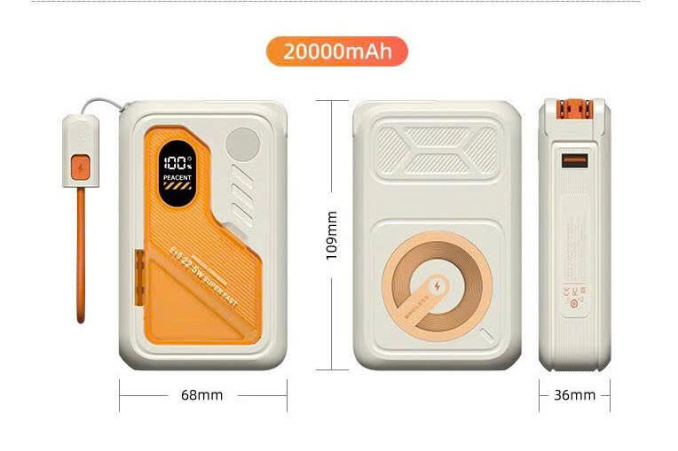 SẠC DỰ PHÒNG PHANTOM 20.000MAH P65 (22.5W + 15W) 3 SẠC DỰ PHÒNG PHANTOM 20.000MAH P65 (22.5W + 15W) - Ảnh 3