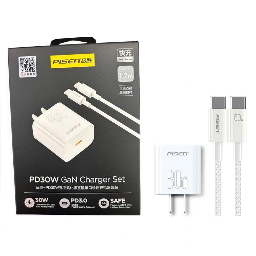 BỘ SẠC 20W-30W PISEN C140 CỔNG C 11 BO SS 3OW