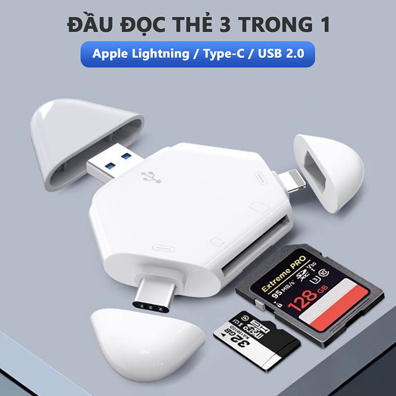 Dau doc the tam giac otg card reader photoking vn 9