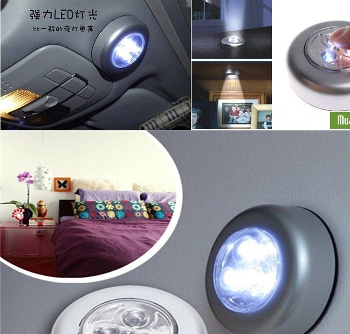 ĐÈN 3 BÓNG DÁN TƯỜNG PIN 3A 9 Den Led Dan Tuong 3 Bong Cao Cap 51