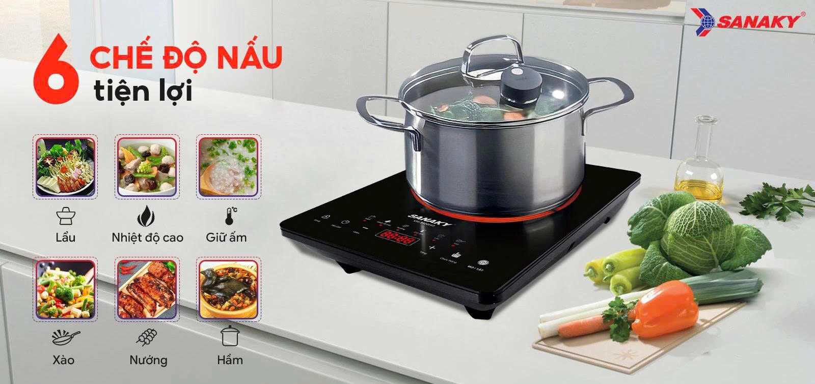 BẾP HÔNG NGOẠI SANAKY 3100HG CẢM ỨNG 2 BẾP HÔNG NGOẠI SANAKY 3100HG CẢM ỨNG - Ảnh 2