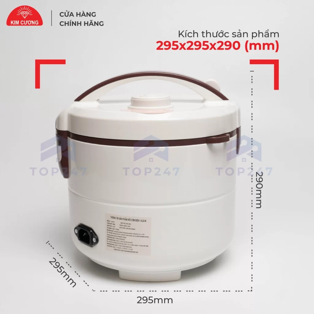 NỒI CƠM KIM CƯƠNG 1.8L NẮP GÀI CHỐNG DÍNH 2 NỒI CƠM KIM CƯƠNG 1.8L NẮP GÀI CHỐNG DÍNH - Ảnh 2