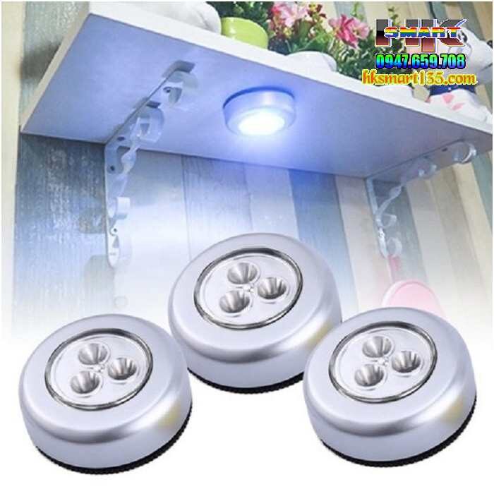 ĐÈN 3 BÓNG DÁN TƯỜNG PIN 3A 10 den led 3 bong gan tuong sieu sang
