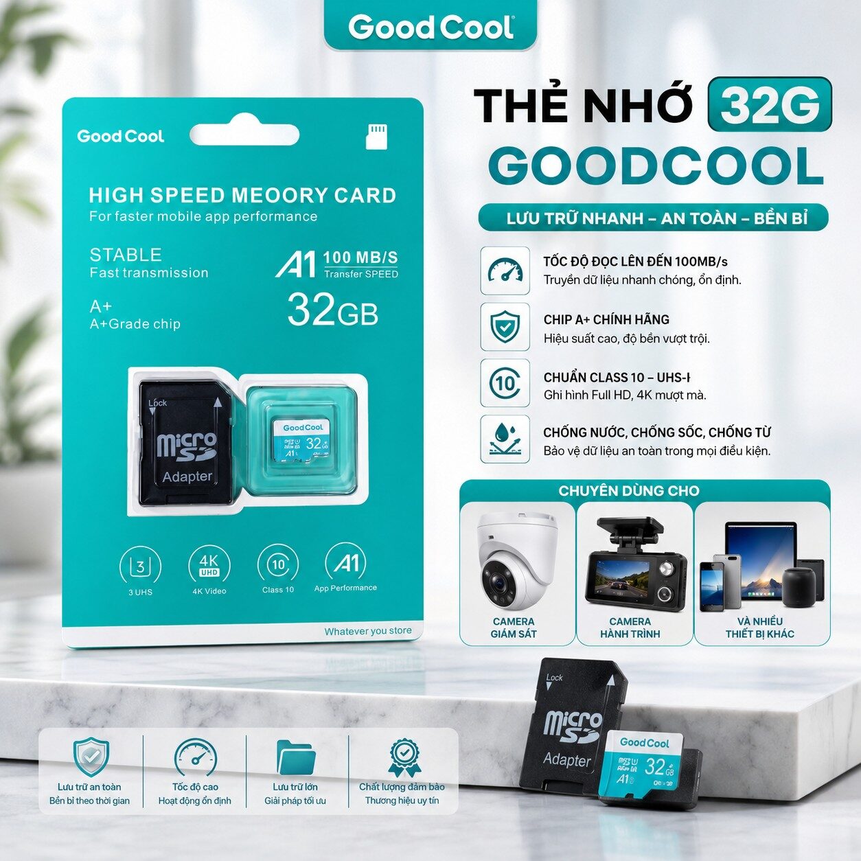 THẺ NHỚ TỐC ĐỘ GOOD COOL 32/64G