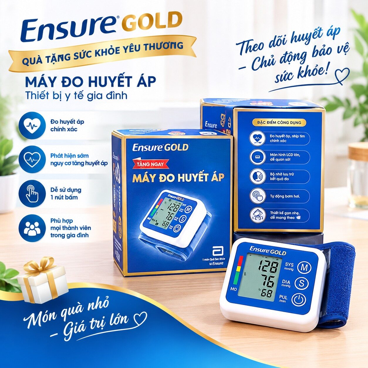 MÁY ĐO HUYẾT ÁP CỔ TAY ENSURE