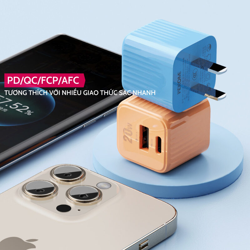 CỐC SẠC  WEKOM WP-U129 PD20W
