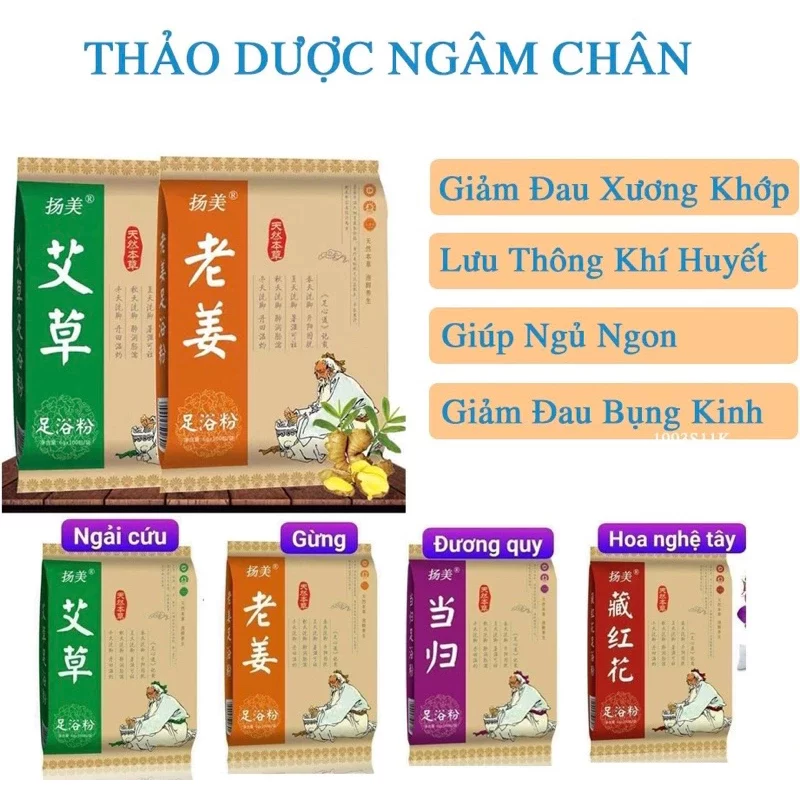 TÚI 100 GÓI BỘT NGÂM CHÂM THẢO MỘC
