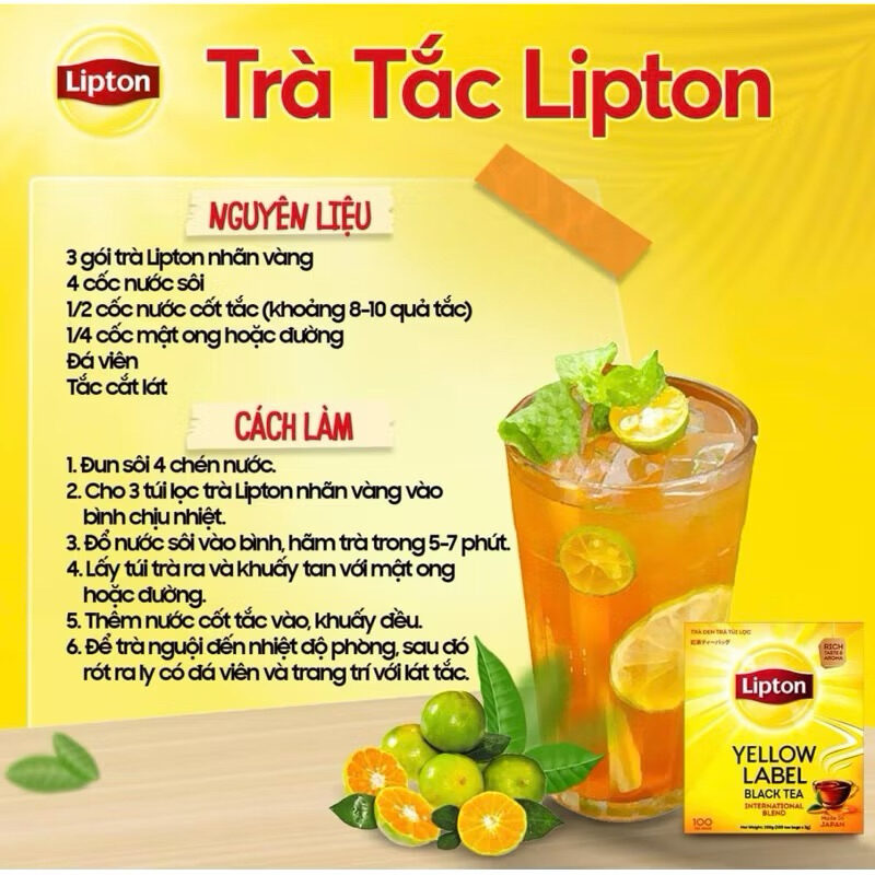 TRÀ LIPTON TÚI LỌC HỘP 100 TÚI 5 TRÀ LIPTON TÚI LỌC HỘP 100 TÚI - Ảnh 5