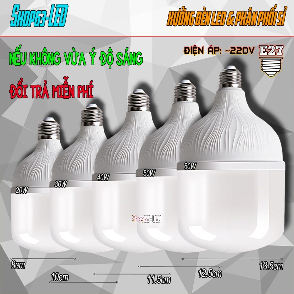 BÓNG ĐÈN TRỤ THÂN NHỰA ĐỦ SIZE 2 BÓNG ĐÈN TRỤ THÂN NHỰA ĐỦ SIZE - Ảnh 2