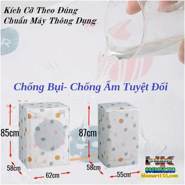 ÁO TRÙM MÁY GIẶT CỬA TRÊN - CỬA NGANG (LOẠI DÀY)