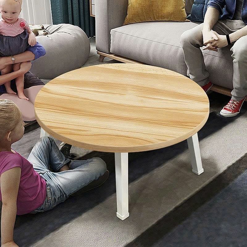 BÀN GỖ TRÒN CHÂN NHỰA CAO CẤP