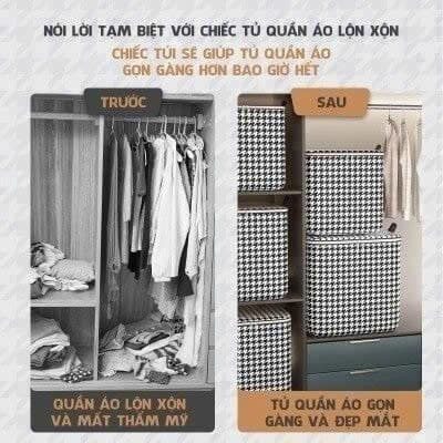 TÚI ĐỰNG QUẦN ÁO CHĂN RA 100L 3 TÚI ĐỰNG QUẦN ÁO CHĂN RA 100L - Ảnh 3