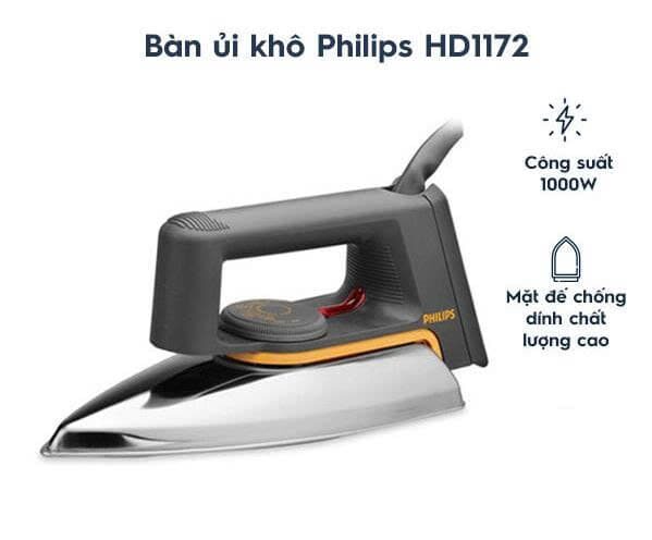 BÀN ỦI KHÔ PHILIPS HD1172